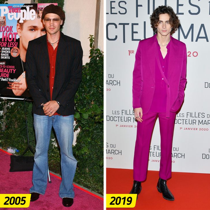 How 15 Same-Age Pairs of Celebs Looked on Red Carpets in the 2000s vs Now