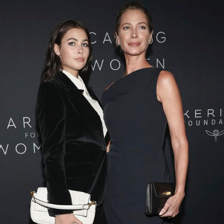 Christy Turlington and her daughter Grace Burns pose for a photo.