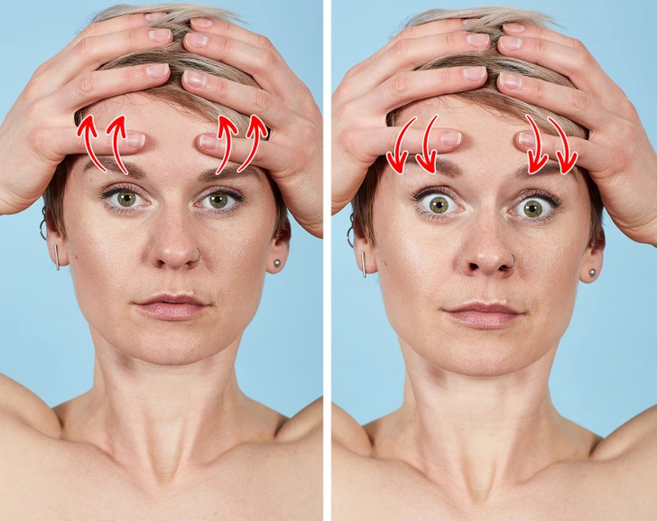 Forehead Smoothing Exercise