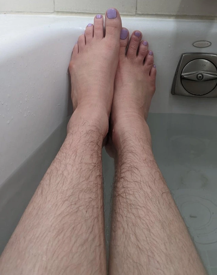 16. “Just got a pedicure yesterday! I’m finally learning to be comfortable going to the salon with my hairy legs!”