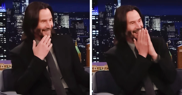 Keanu’s reaction was priceless.